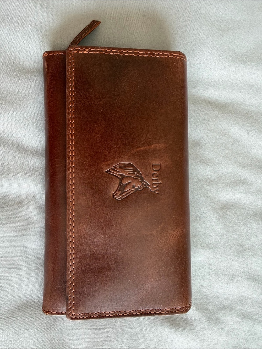 Brown Leather Zip Key & Card Wallet